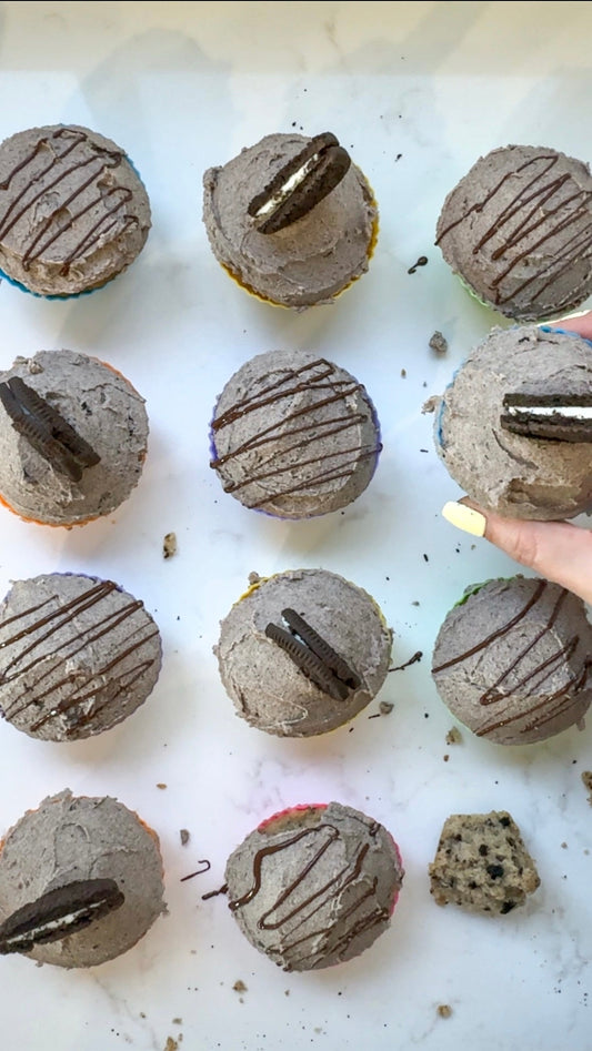 Cookies & Cream Cupcakes Using Our Vanilla Cupcake Baking Mix