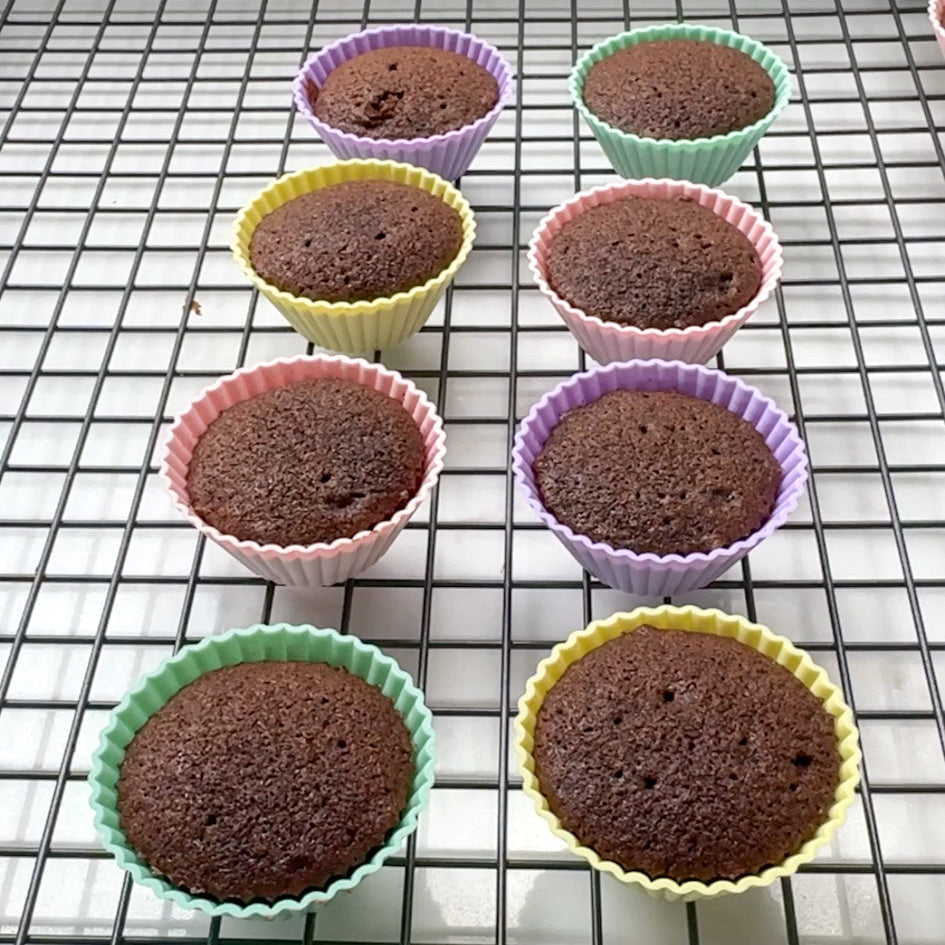 Baked Mini Chocolate Cupcakes