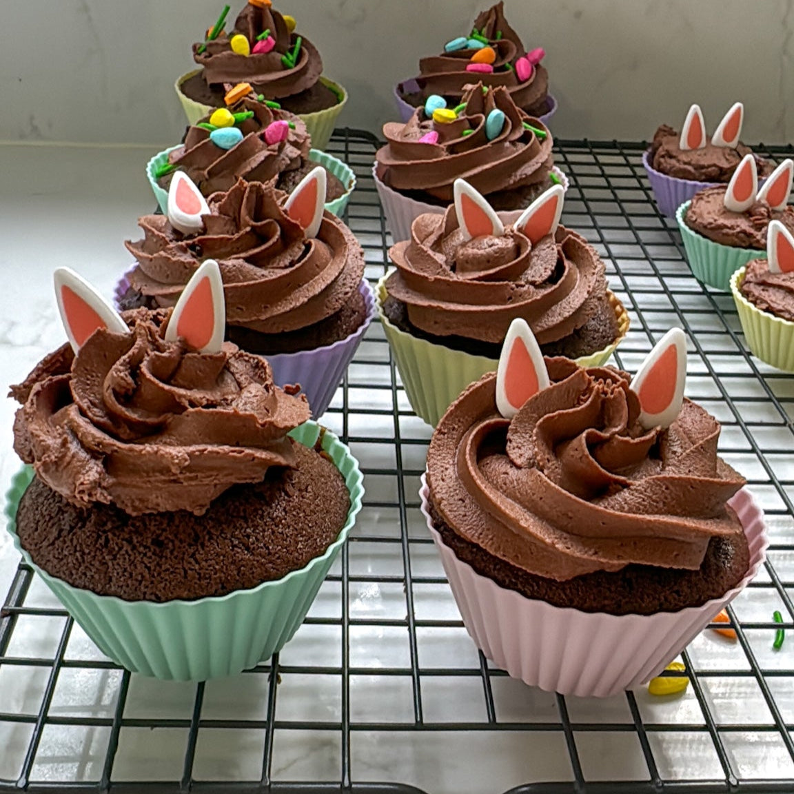 Easter bunny cupcake
