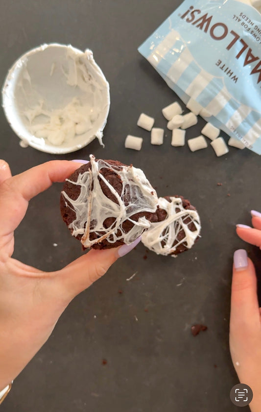 Spider Web Brownie Bites