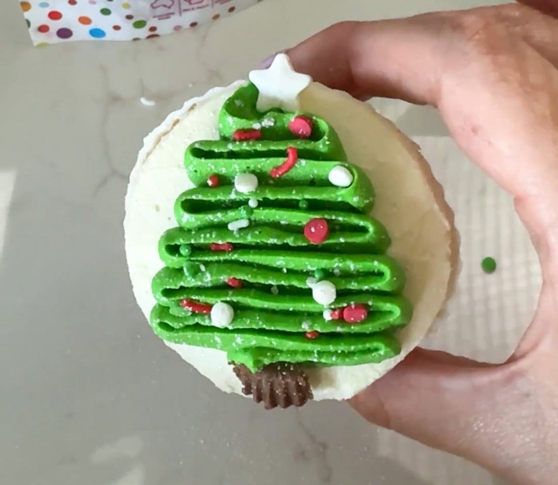 Christmas Tree Cupcakes using our Vanilla Cupcakes Baking Mix
