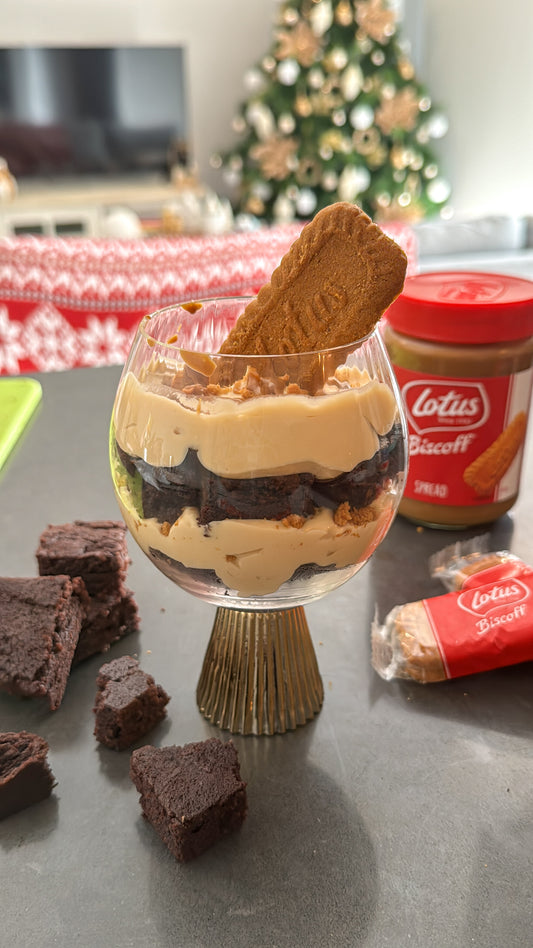 Lotus Biscoff Brownie Trifle