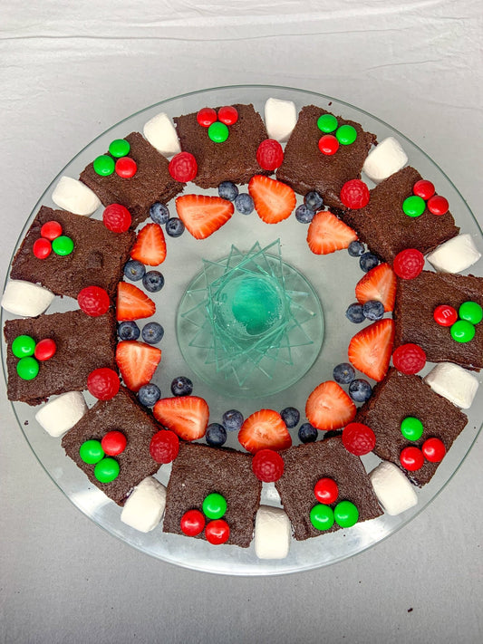 Christmas Brownie Wreath - Bake it by Giovannellis