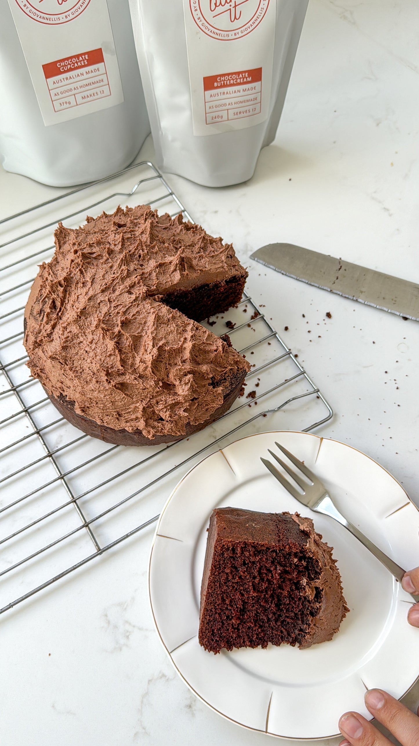 Chocolate Cupcakes with Buttercream Baking Mix