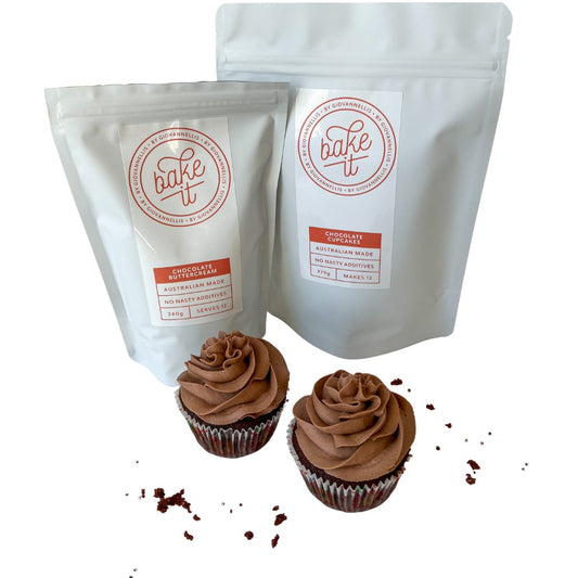 Chocolate Cupcakes with Buttercream Baking Mix - Bake it by Giovannellis