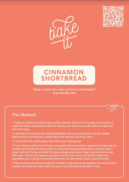 Cinnamon Shortbread Cookies Baking Mix - Bake it by Giovannellis