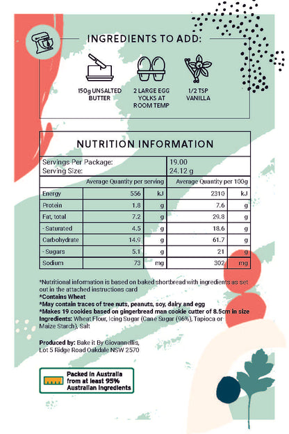 Shortbread Cookies Baking Mix - Bake it by Giovannellis