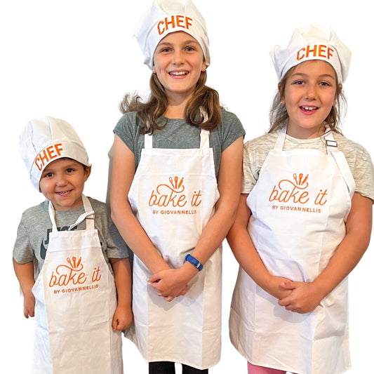 Toddlers & Kids Apron & Chef Hat Set - Bake it by Giovannellis