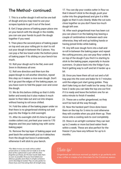 Gingerbread Cookies Baking Mix